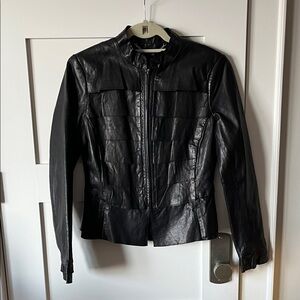 White House Black Market Vintage Black Leather Jacket